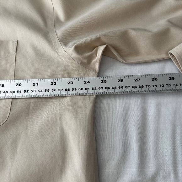 Pronto Uomo Men's Long Sleeve Button Up Dress Shirt Beige/Cream 16.5 - 32/33 - Picture 7 of 10